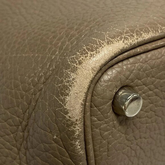 Auth HERMES Picotin PM - Etoupe Taurillon Clemence Square I Handbag - Picture 4 of 16